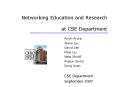 Networking Education and Research at CSE Department PowerPoint PPT Presentation