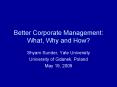 Better Corporate Management: What, Why and How? PowerPoint PPT Presentation