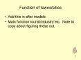 Function of townscities PowerPoint PPT Presentation