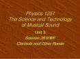 Physics 1251 The Science and Technology of Musical Sound PowerPoint PPT Presentation