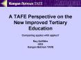A TAFE Perspective on the New Improved Tertiary Education PowerPoint PPT Presentation