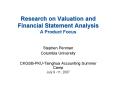 Research on Valuation and Financial Statement Analysis A Product Focus PowerPoint PPT Presentation