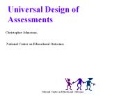 Universal Design of Assessments