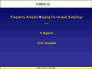 Frequency Analysis Mapping On Unusual Samplings