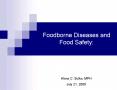 Foodborne Diseases and Food Safety: