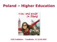 Poland Higher Education PowerPoint PPT Presentation