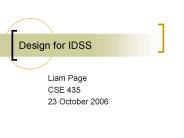 Design for IDSS