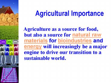 Agricultural Importance