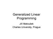 Generalized Linear Programming