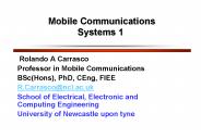 Mobile Communications Systems 1