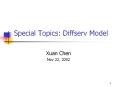 Special Topics: Diffserv Model PowerPoint PPT Presentation
