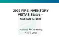 2002 FIRE INVENTORY VISTAS States  PowerPoint PPT Presentation