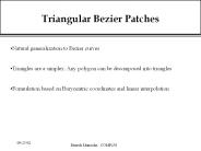 Triangular Bezier Patches