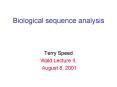 Biological sequence analysis PowerPoint PPT Presentation