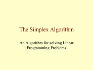 The Simplex Algorithm