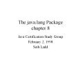 The java.lang Package chapter 8 PowerPoint PPT Presentation