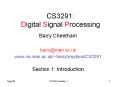 CS3291:%20Digital%20Signal%20Processing PowerPoint PPT Presentation