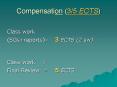 Compensation 35 ECTS PowerPoint PPT Presentation