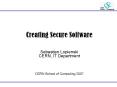 Creating Secure Software PowerPoint PPT Presentation