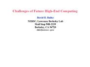Challenges of Future HighEnd Computing