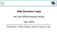 IABDynamic Logic Ad Unit Effectiveness Study July 2001 PowerPoint PPT Presentation