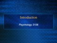 Psychology 3106