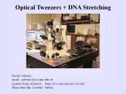 Optical Tweezers   DNA Stretching