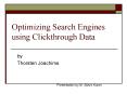 Optimizing Search Engines using Clickthrough Data PowerPoint PPT Presentation