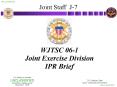 WJTSC 061 Joint Exercise Division IPR Brief PowerPoint PPT Presentation