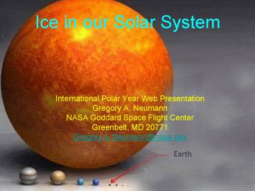 Ice in our Solar System