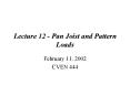 Lecture 12 Pan Joist and Pattern Loads PowerPoint PPT Presentation