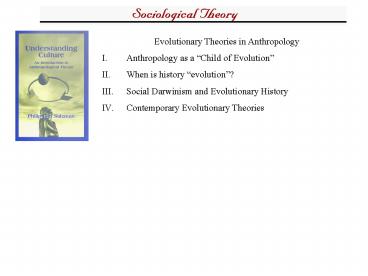 Evolutionary Theories in Anthropology