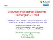Evolution of BootstrapSustained Discharge in JT60U
