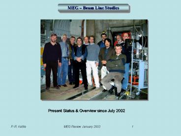 MEG Beam Line Studies