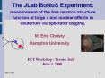The JLab BoNuS Experiment: measurement of the free neutron structure function at large x and nuclear effects in deuterium via spectator tagging. PowerPoint PPT Presentation