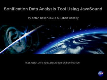 Sonification Data Analysis Tool Using JavaSound by Anton Schertenleib