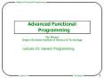 Advanced Functional Programming PowerPoint PPT Presentation