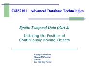CSIS7101 Advanced Database Technologies