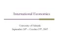 International Economics PowerPoint PPT Presentation