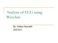 Analysis of ECG using Wavelets PowerPoint PPT Presentation