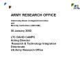 ARMY RESEARCH OFFICE PowerPoint PPT Presentation