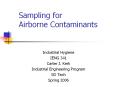 Sampling for Airborne Contaminants PowerPoint PPT Presentation