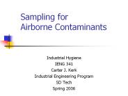 Sampling for Airborne Contaminants