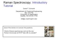 Raman Spectroscopy: Introductory Tutorial