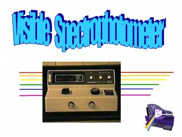 Visible Spectrophotometer