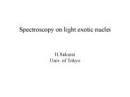 Spectroscopy on light exotic nuclei