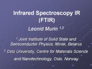 Infrared Spectroscopy IR (FTIR)
