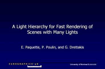 A Light Hierarchy for Fast Rendering of Scenes with Many Lights
