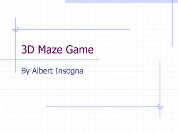3D Maze Game