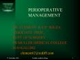 PERIOPERATIVE MANAGEMENT PowerPoint PPT Presentation